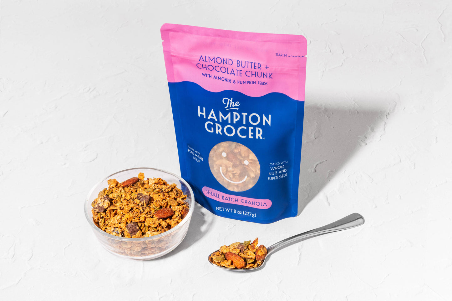 Almond Butter + Chocolate Chunk Granola