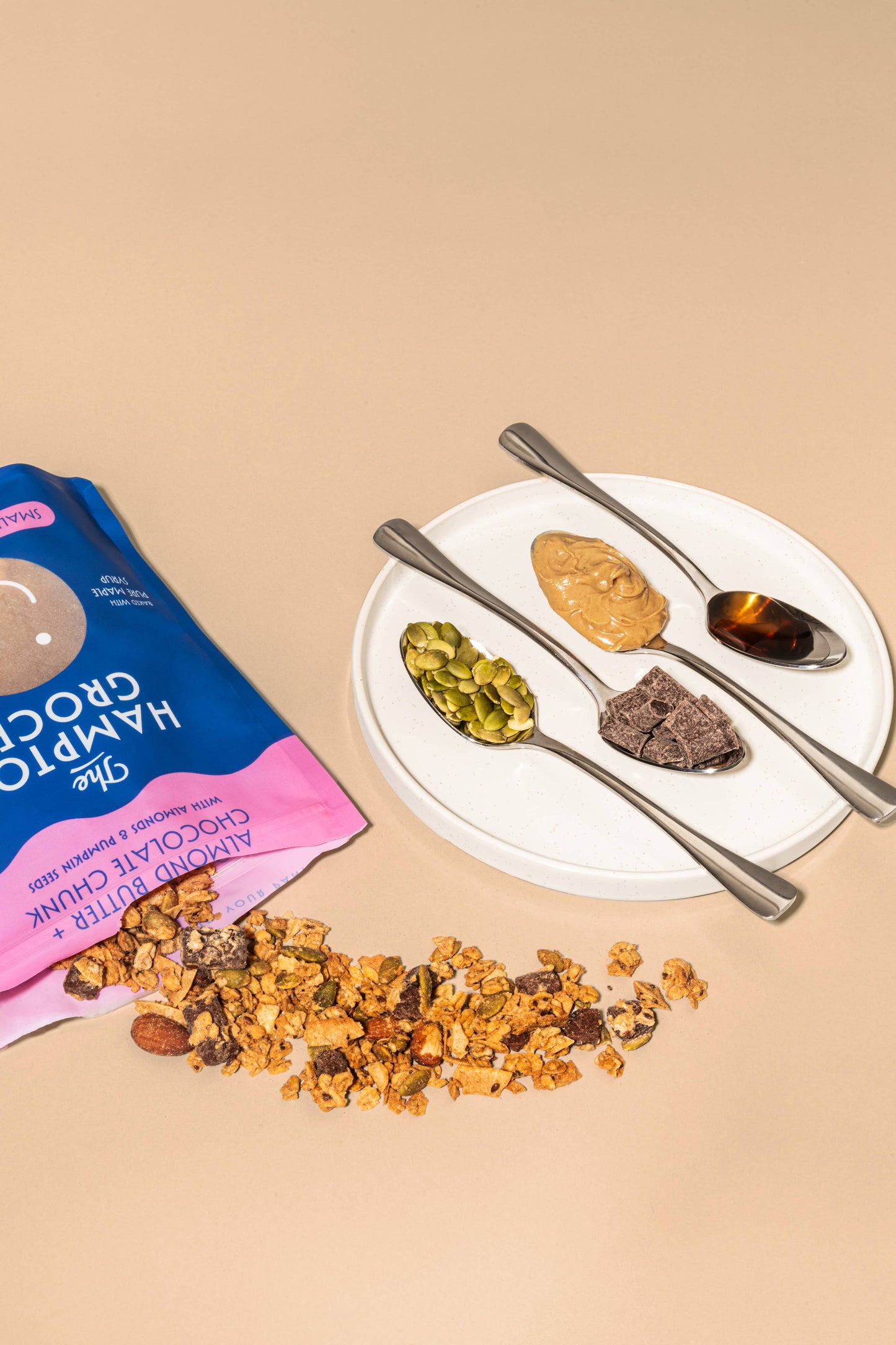 Almond Butter + Chocolate Chunk Granola